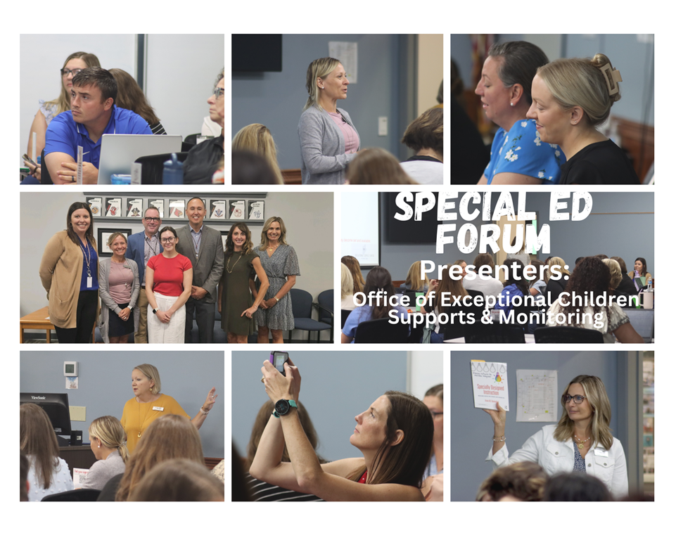 photo collage of people sitting at an event